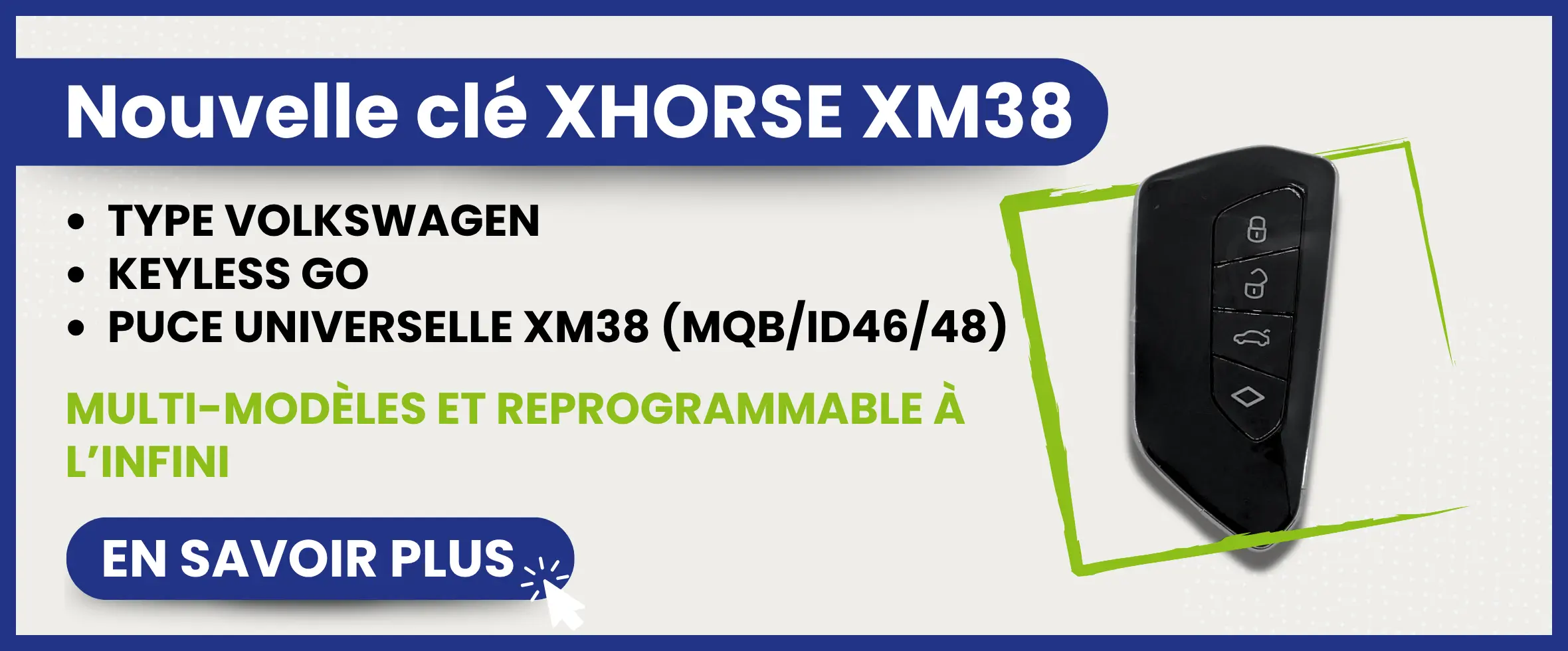 Bannière clé XHORSE XM38